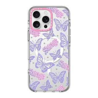 Ốp điện thoại CASECASE X Butterfly Savage HỒNG CAMERA PHIÊN BẢN RING Tác động Vỏ hút từ tính trong suốt cho iPhone 17 / 16 / 15 / 14 / 13 Pro Max Air với bao bì cao cấp