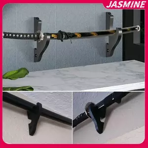 JASMINE Treo Tường Gỗ Thanh Kiếm Đứng Móc Treo Có Thể Điều Chỉnh Màn Hình Ra Cosplay Đũa Phép Thanh Kiếm Cho Samurai Ra JASMINE