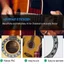 Lỗ âm thanh Nhãn dán Decal hoa hồng cho các bộ phận đàn Guitar cổ điển Acoustic Đen + Bạc