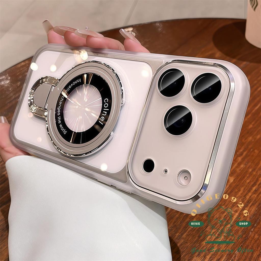 【 Ốp lưng iPhone17 】 Màu cam chống rơi giá đỡ từ tính nhạy cảm Vỏ điện thoại iphone17 Pro Max 16 15 14 13 cho vỏ iPhone Vỏ mềm silicon TPU chống sốc