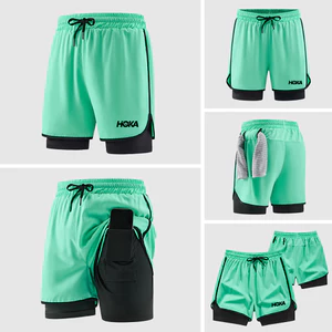 Quần short tập luyện hai mảnh chạy bộ Marathon dành cho nam