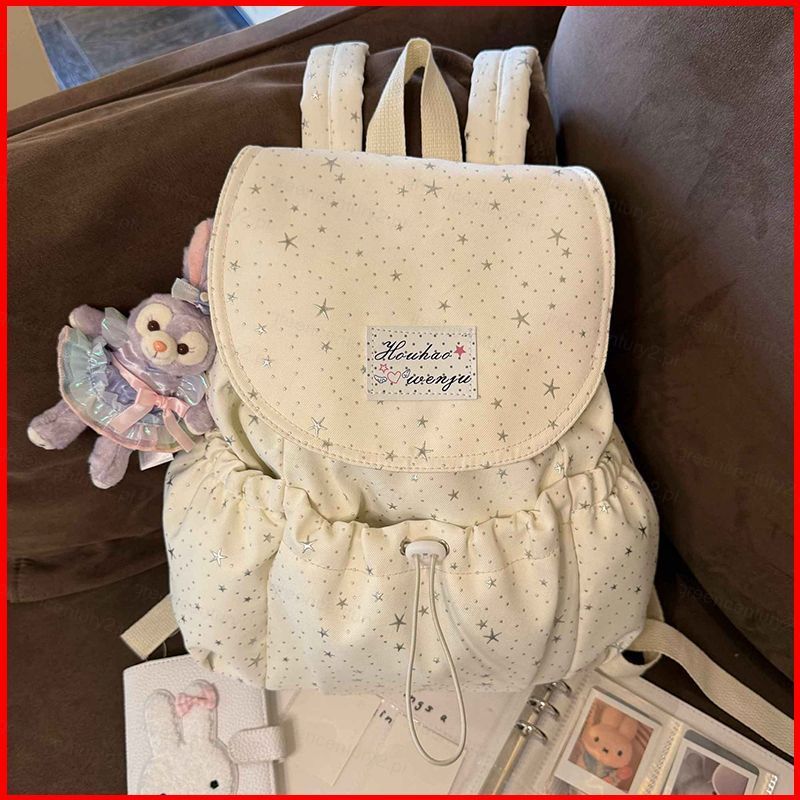 GC2 2026 In Hình Ngôi Sao Ba Lô Phong Cách Đa Năng Dung Tích Lớn Học Sinh Schoolbag Không Mặt Dây CG2