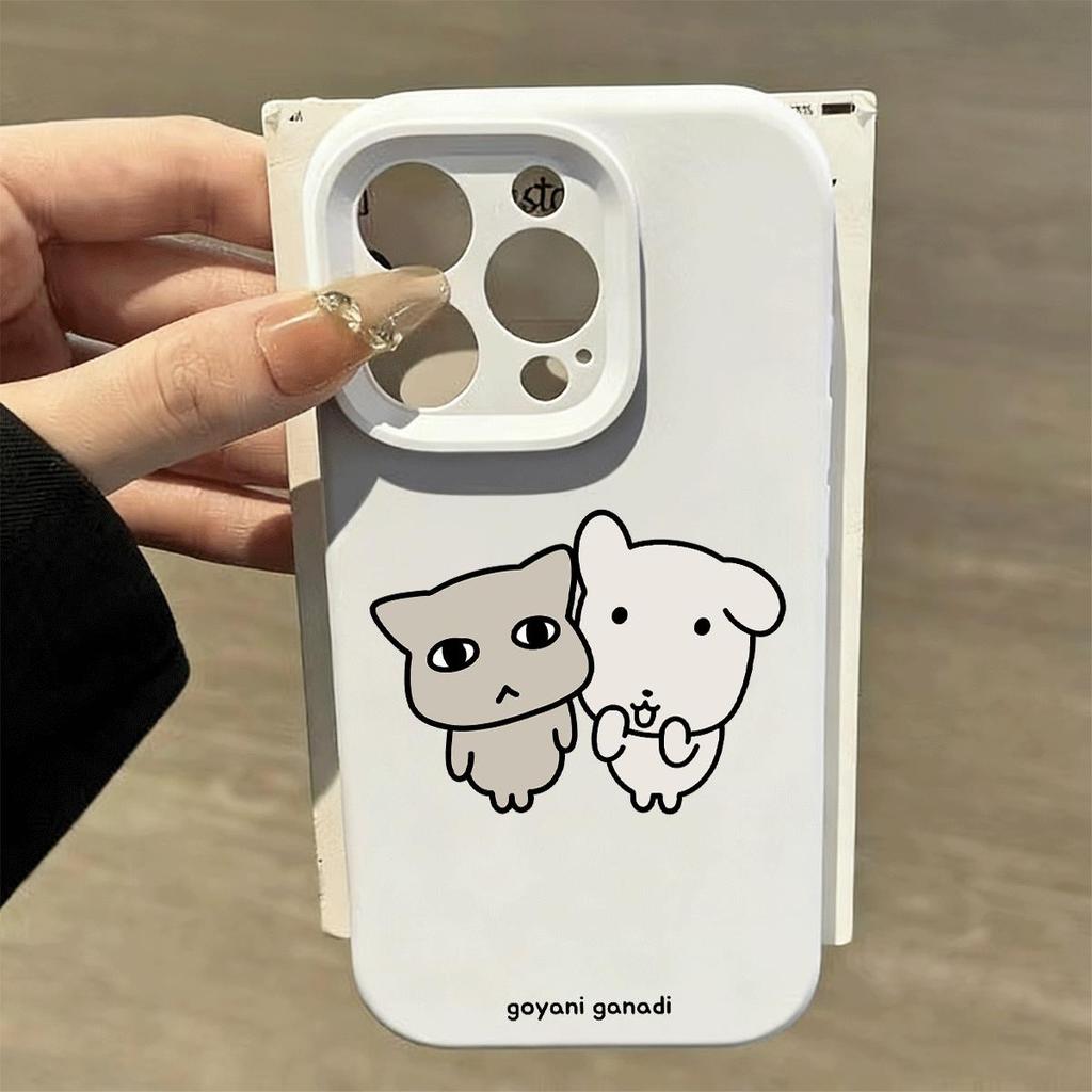 Xám mèo anh em dán cho 16 trường hợp iPhone 17Air gạo nếp trường hợp 14 13 11Pro