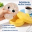 Bánh bao SMILE Đồ chơi Squishy, mềm có khả năng phục hồi chậm hấp Nhồi bông Squishy Pinch Le, Long lanh với hấp Fidget Bóp bột giải nén để giảm căng thẳng lo âu