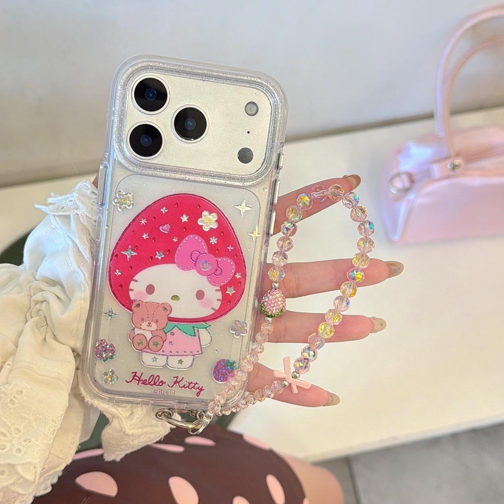 Ốp Lưng Cứng Trong Suốt Tương Thích Với iPhone 13 14 14Pro 14ProMax 15 15Pro 15ProMax 16 16Pro 16ProMax 17 17Pro 17ProMax Ốp Họa Tiết Dâu Gấu Nhỏ