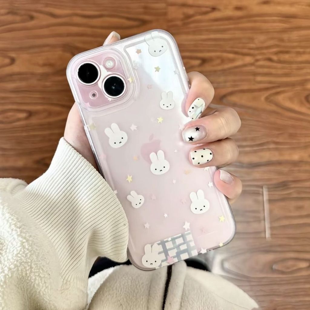 Ngôi sao dễ thương Miffy Rabbit trong suốt cho 17ProMax1614iPhone131121 trường hợp điện thoại