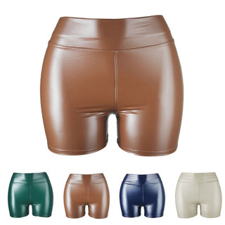 Quần da PU lưng cao nữ - Mỏng co giãn, nâng hông, phù hợp legging và quần ngắn bó sát.