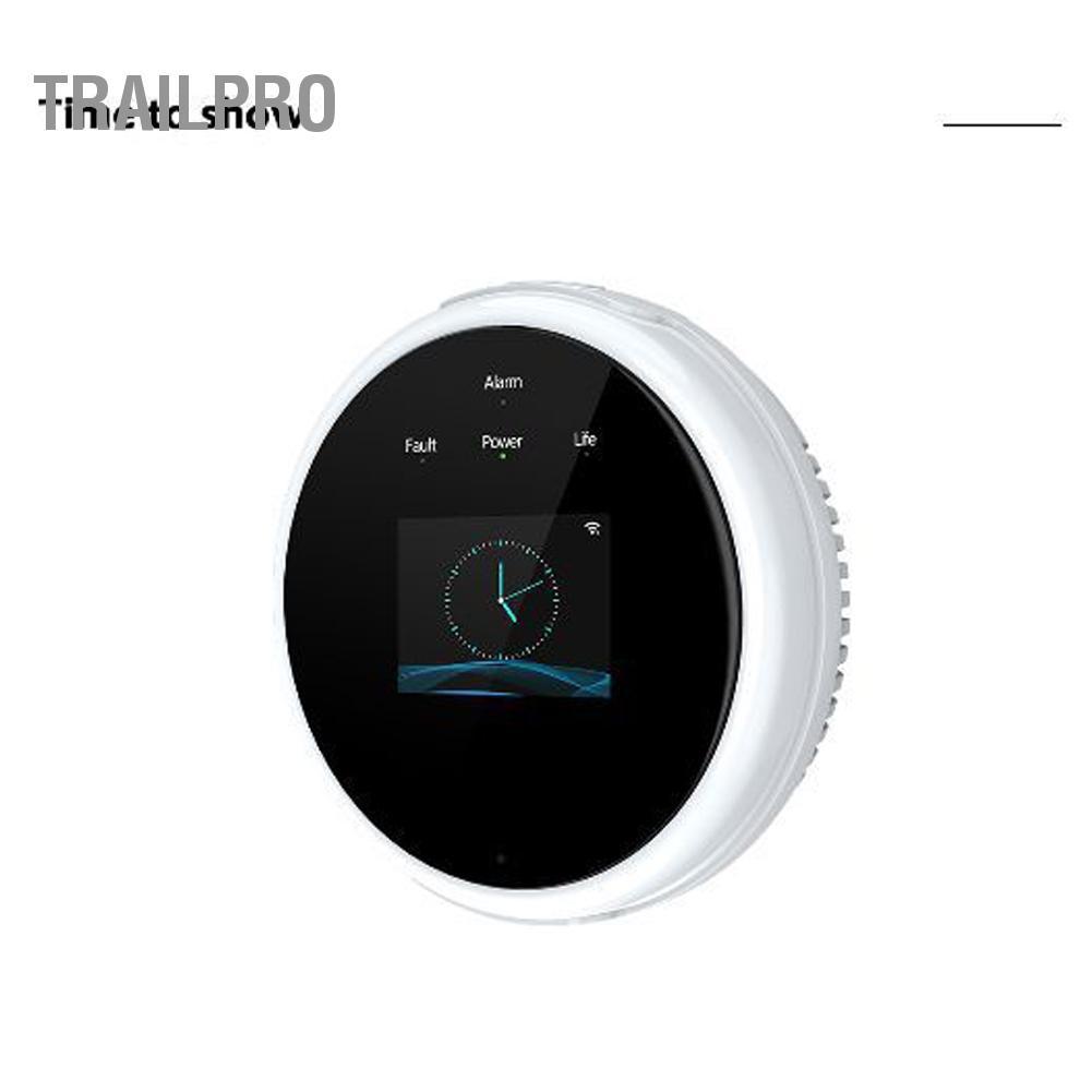 TrailPro Tuya Wifi Tự Nhiên Cảm Biến Khí Gas Máy Dò Báo Động Khí Dễ Cháy Thông Minh Gia Đình Cảm Biến Rò Rỉ Gas Tương Thích Với Amazon Alexa Assistant