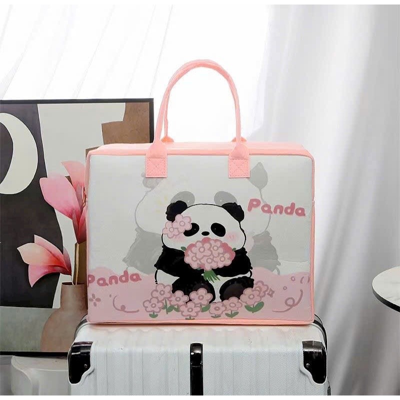 Túi Du Lịch,Túi đựng quần áo Cỡ Lớn Bằng Vải Nỉ Họa Tiết Hoạt Hình Dễ Thương Cho Nữ {FREESHIP}