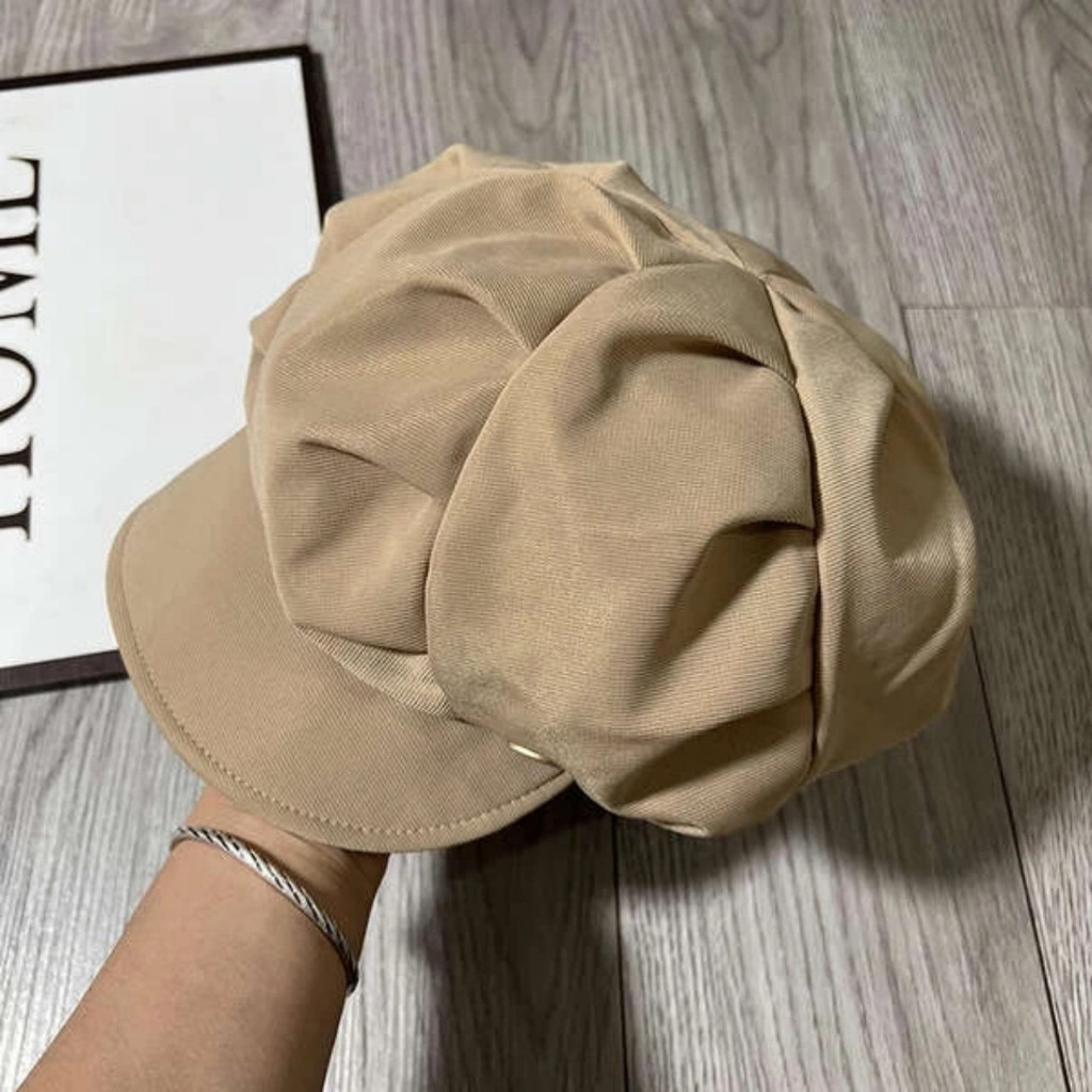 Mũ Nồi Xếp Ly,Mũ Beret Cho Nữ Phong Cách Hàn Quốc Trẻ Trung TL001