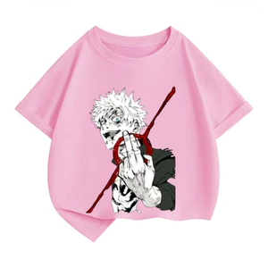 Trẻ Em Gojo Satoru Hoạt Hình Anime Áo Bé Trai Bé Gái Mùa Hè Tay Ngắn Graphic Tee