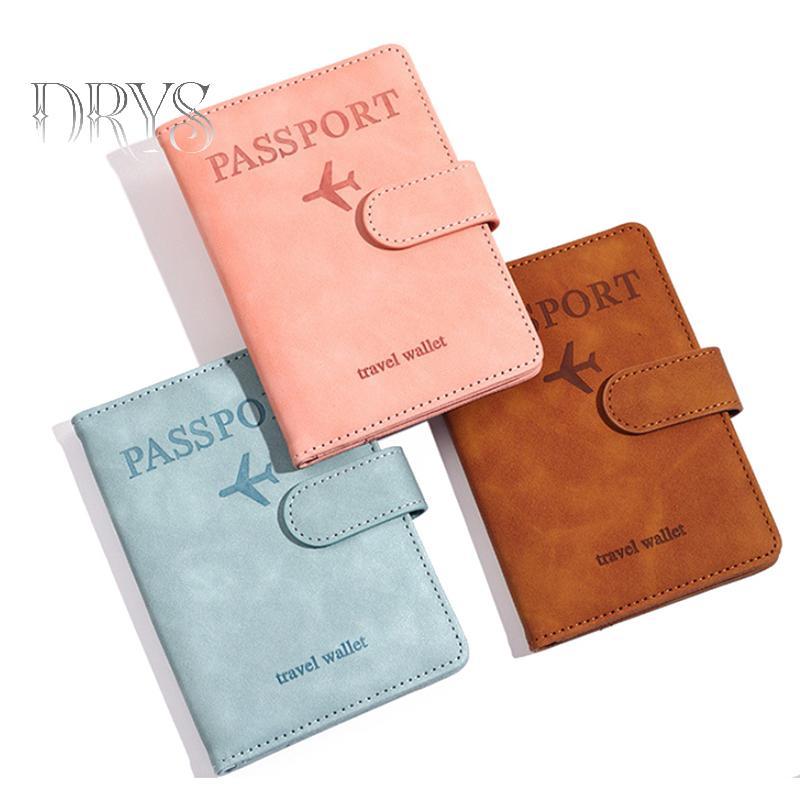 (TFT) Vỏ đựng hộ chiếu chống từ tính & chống trộm Hộp đựng thẻ tín dụng du lịch Ví da Sổ hộ chiếu dành cho nữ / nam Vỏ hộ chiếu MỚI
