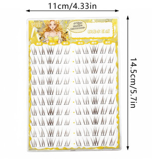 Bộ nối mi tổng hợp màu nâu 9-11mm - Lông mi hỗn hợp để trang điểm hàng ngày