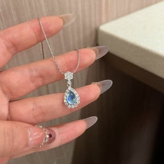 Vòng Cổ Mặt Dây Chuyền Giọt Nước Màu Trắng, Thiết Kế Sang Trọng Phù Hợp Với Ánh Sáng