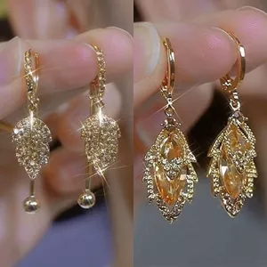 Bông tai nữ thép không gỉ không gây dị ứng, khóa tai thanh lịch, phù hợp đi chơi