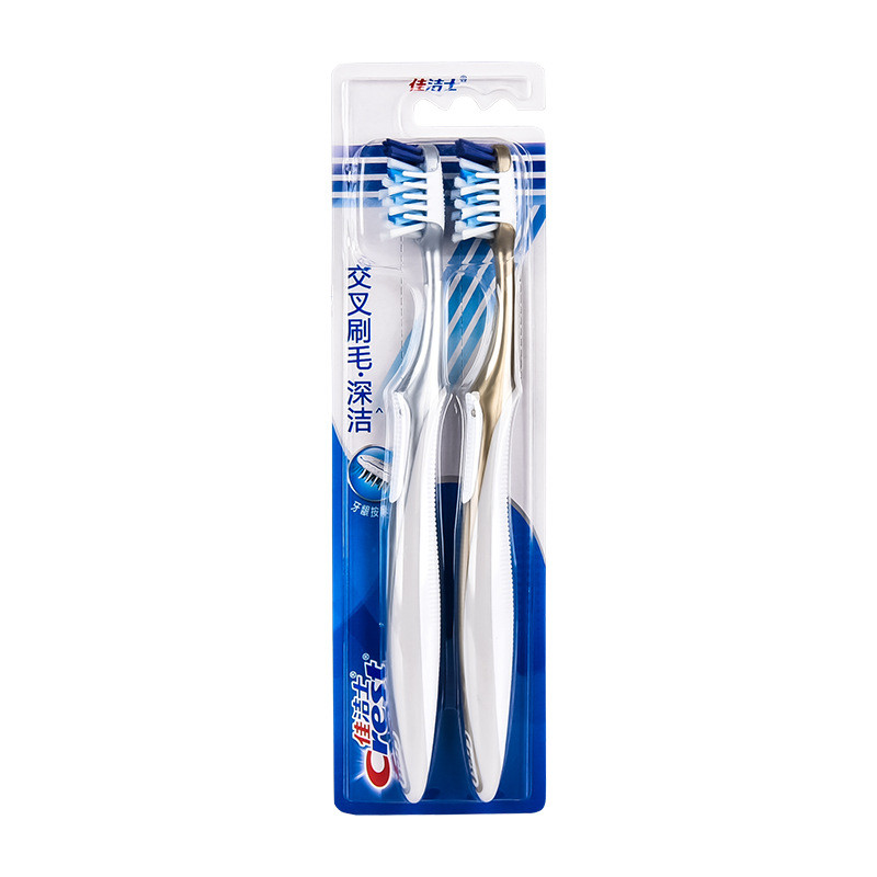 Jiajies Bàn chải đánh răng Quanyou 7-Effect Medium Lông Bàn chải đánh răng Bàn chải đánh răng dành cho người lớn Gói đôi Bảo vệ nướu Hướng dẫn sử dụng RABS