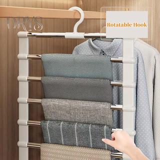 Móc treo quần inox có thể gập, tiết kiệm không gian tủ, sắp xếp tủ quần áo