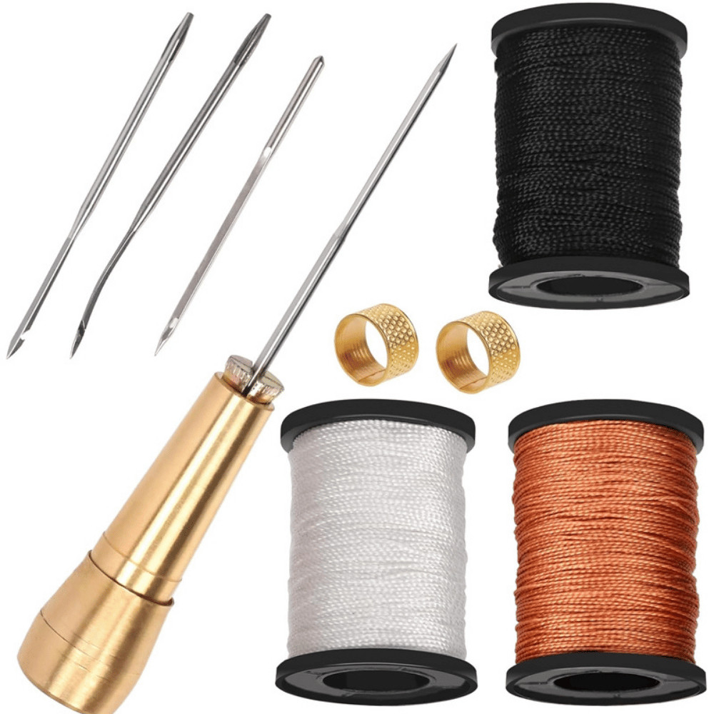 Bộ 5 Món Kim Chỉ Khâu Giày Thép Không Gỉ, Bộ 3 Kim Khâu Giày Nhiều Kích Thước