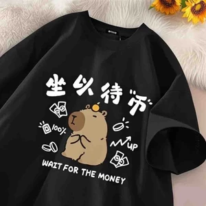 Áo thun cotton nguyên chất unisex - in họa tiết cá Kapibala - 100% cotton nguyên chất - thời trang.#924797331
