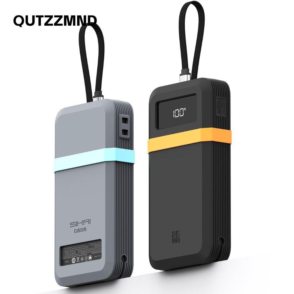 QUTZZMND Silicone, Bảo vệ mềm màu trơn, Vỏ bảo vệ chống bụi di động chống sốc cho Cuktech 25 SE Power Bank 25000mAh Du lịch