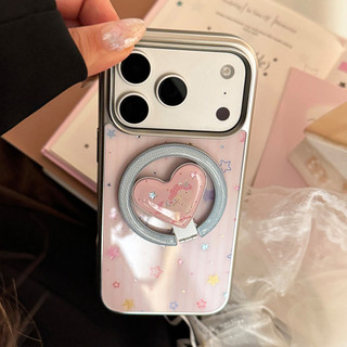 [Sheren] Ốp điện thoại Pink Star Dot Thích hợp cho i17 16 15 14 13 12 11 pro max Vỏ bảo vệ chống sốc