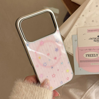 [Sheren] Ốp điện thoại Pink Star Dot Thích hợp cho i17 16 15 14 13 12 11 pro max Vỏ bảo vệ chống sốc