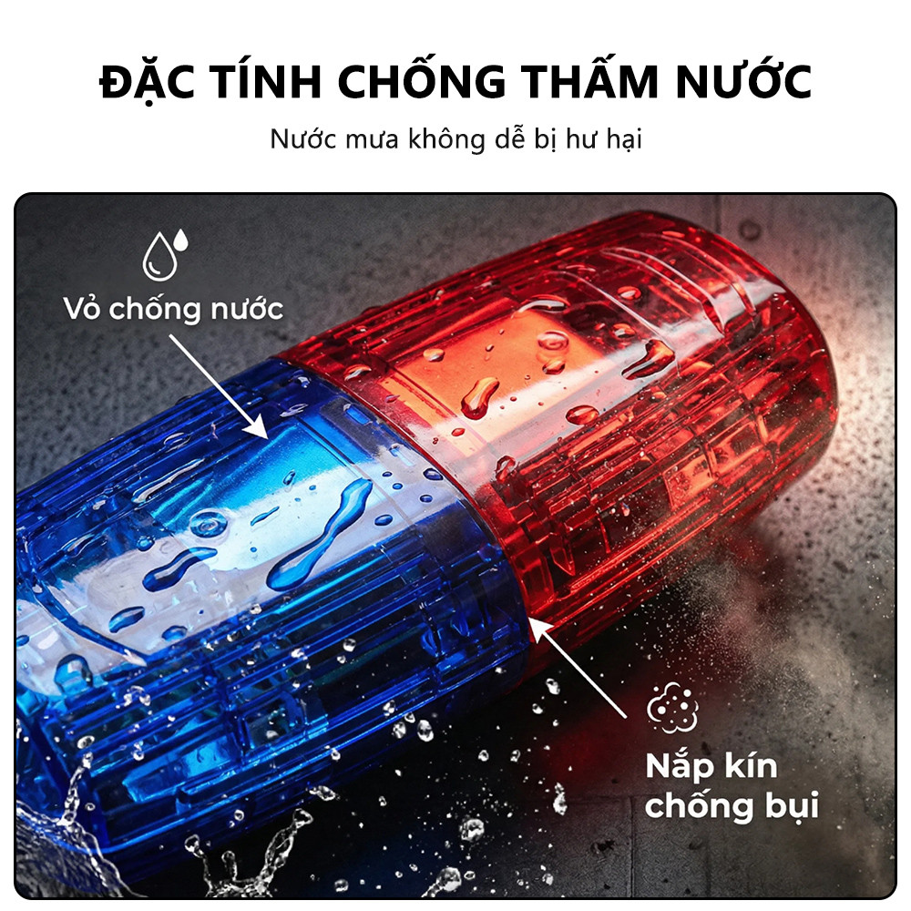 Đèn LED đeo vai màu đỏ và xanh lam Đèn cảnh báo đèn flash giao thông Đèn tín hiệu an toàn Đèn đeo vai có thể sạc lại
