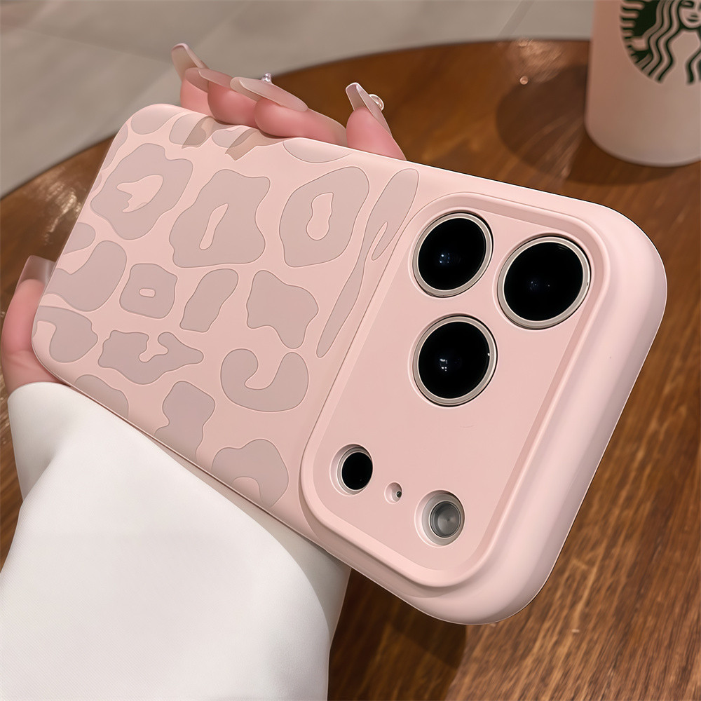 Ốp điện thoại in hình da báo màu da cho iPhone 17 Pro Max 12 13 14 15 16 pro max Bao gồm tất cả bảo vệ ống kính máy ảnh vỏ mềm vỏ điện thoại vỏ bảo vệ