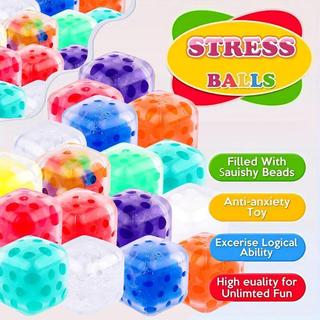 Ngẫu Nhiên 1 Mini Squishy Căng Thẳng Bóng Cầu Vồng Bóp Cảm Giác Fidget Đồ Chơi Bền Không Độc Hại Bóp Bóng saixit2vn
