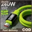 Cáp USB Type-C sang Type-C sạc nhanh 240W 1,5m có màn hình nguồn thời gian thực cho điện thoại di động Cáp sạc nhanh VN