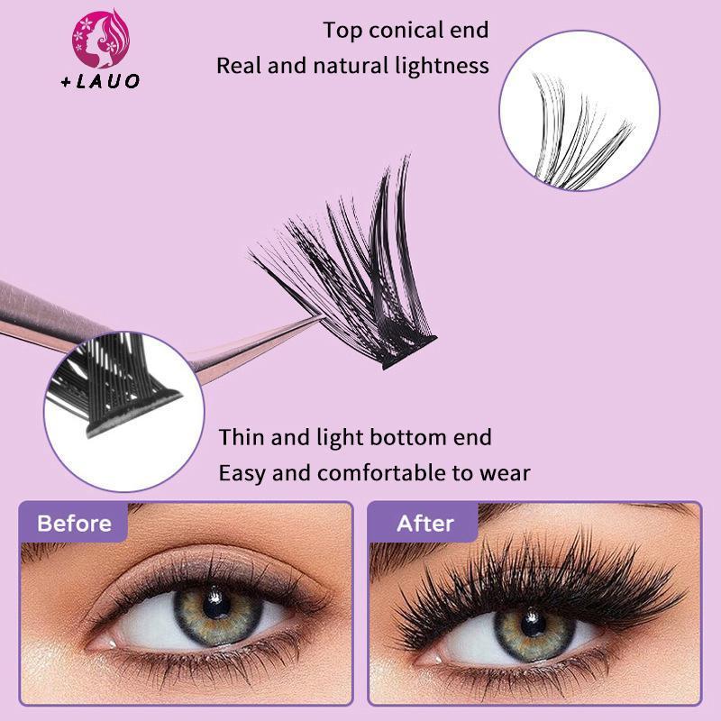 Springevenstar Cụm Lash Tự Nhiên Bộ Nối Mi Cá Nhân 30D 40D 50D 60D Mềm Nhẹ Mi Cho Salon DIY Sử Dụng Tại Nhà Springevenstar