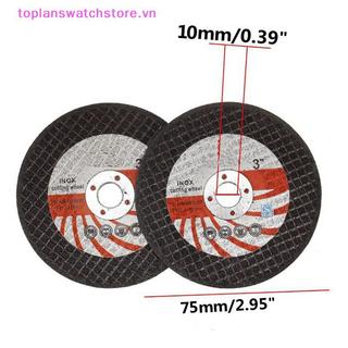 Toplanswatchstore 5 Chiếc 3inch 75 * 1.2 * 10 Lỗ Đĩa Cắt Mini Nhựa Tròn Mài Bánh Xe Chà Nhám Đĩa 75 Mm Cho Máy Xay Góc Thép Đá Cắt Góc Mài VN