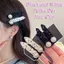 Kẹp tóc SHUPUN, Kẹp tóc chấm bi đen trắng Y2K, Vải thời trang hình bầu dục Barrettes Mũ nón mặc hàng ngày Trang phục dự tiệc