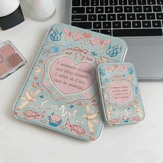 Trái tim hồng Lolita Gương Trang Điểm Gập Đẹp Hiện Đại, Phong Cách Hàn Quốc