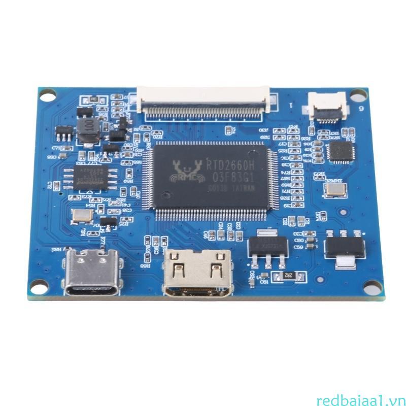 Redbaiaa1 Loại C 5V LCD Bảng điều khiển màn hình cảm ứng Màn hình hiển thị Mô-đun tấm 40Pin LVDS 1024X600