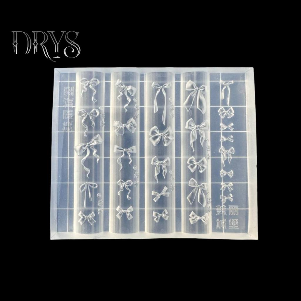 (TFT) Nơ 3D Khuôn Làm Móng Silicon Hoa Ngọt Ngào Trái Tim Ren Móng Tay Trong Suốt Mẫu DIY Nail Art Trang Trí Dụng Cụ Thiết Kế Làm Móng Tay MỚI