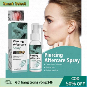 【COD】Xịt chăm sóc lỗ xỏ khuyên hiệu quả, làm sạch nhẹ nhàng, giảm sưng viêm, thu nhỏ vết lõm, bảo vệ vùng da mới xỏ.
