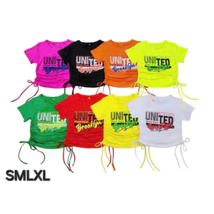 Áo thể thao UNI croptop rút sườn nhiều màu sắc đồng phục đội nhóm, clb daan vũ, aerobic, shuffler dance