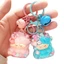 Dễ Thương Cloud Bell Acrylic Quicksand Móc Khóa Chất Lỏng Lấp Lánh Nổi Búp Bê Mặt Dây Chuyền Kawaii Túi Quyến Rũ Cho Bé Gái