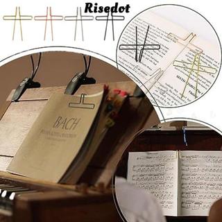 RISEDOT 2 Chiếc Kẹp Sách Bài Hát, Rỗng Ra Kim Loại Trang Chủ, Người Trợ Giúp Nhạc Sĩ Bền Đẹp Ghi Chú Kẹp Sách Nhạc