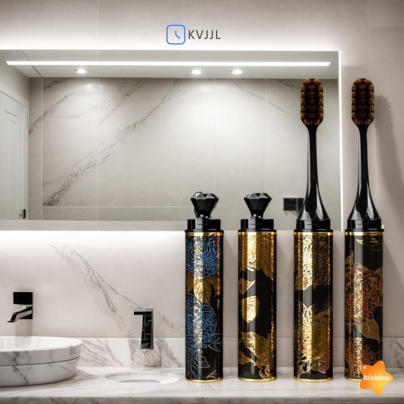 [KvJJL-t] 4 cái / hộp Bàn chải đánh răng làm sạch hiệu quả cao Lông siêu mềm Du lịch Bàn chải đánh răng làm sạch nhà di động mới