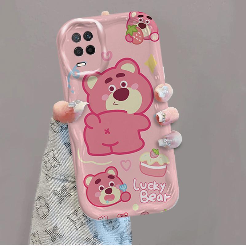 Ốp Silicon Hoạt Hình Cho OPPO A54 4G 3D Wave Vỏ Điện Thoại Mềm Winnie the Pooh Lotso Bear Ốp Lưng Chống Sốc