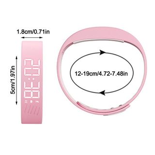 Đồng hồ báo thức ORDOBOX, Vòng đeo tay báo thức chống ngáy kỹ thuật số LED, Chống nước thông minh với máy đếm bước chạy Báo động rung có thể điều chỉnh cho học sinh