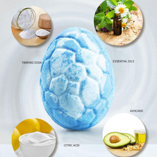 Dinosaur Egg Bath Bomb with Toy Inside | Kids Bath Salt Ball for Skin Care | Parent-Child Fun Gift