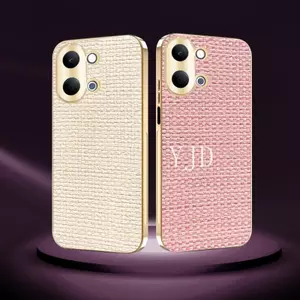 Ốp Lưng Cho Vivo Y05 Y11d Y21 Giỏ Phong Cách Nữ Dệt Khung Mạ Điện Chống Rơi Vỏ Điện Thoại