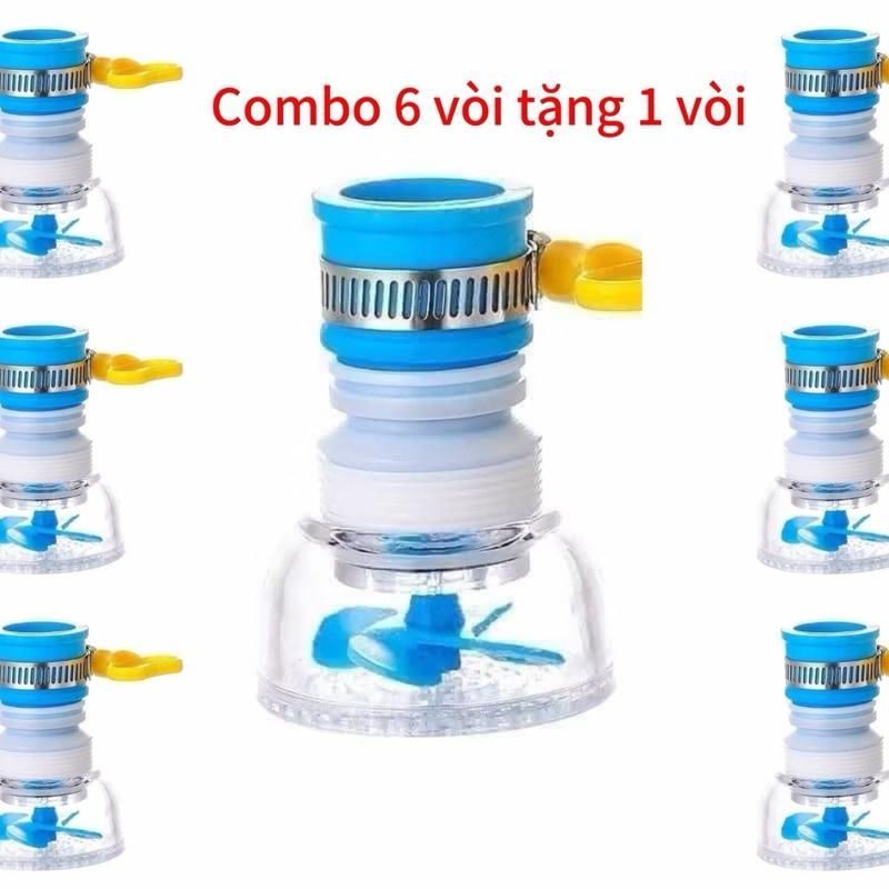 [ Combo 6 vòi tặng 1 vòi ]  Vòi Lọc Nước Rửa Bát Tăng Áp Xoay 360 Có Thể Kéo Dài Chống Bắn Nước. C87 SHOP