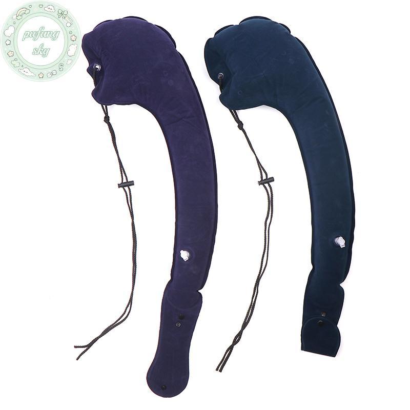 PUSKY PVC Gối Bơm Hơi Không Khí Di Động Tựa Đầu Chin Hỗ Trợ Đệm Dành Cho Du Lịch Còn Lại Ngủ Bên Ne Ngủ Gối VN