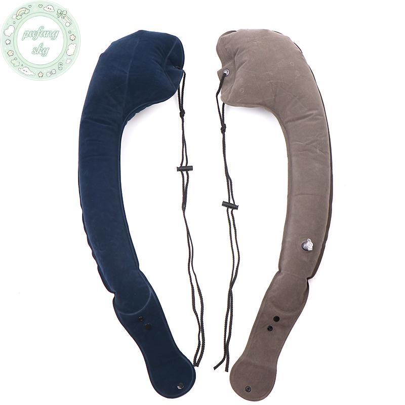 PUSKY PVC Gối Bơm Hơi Không Khí Di Động Tựa Đầu Chin Hỗ Trợ Đệm Dành Cho Du Lịch Còn Lại Ngủ Bên Ne Ngủ Gối VN