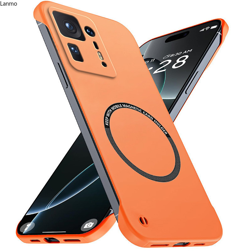Mỏng Từ Tính Không Khung Cho Xiaomi Mix 4 Mix4 5G Ốp Điện Thoại Mờ Chống Trầy Xước Vỏ PC Cứng Không Biên Giới Giáp Chống Sốc