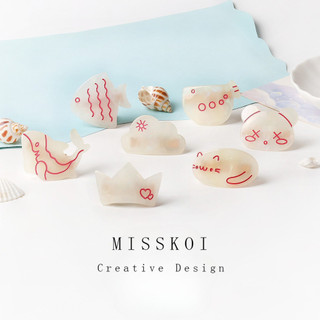 MISMEMO Kẹp Tóc Hình Động Vật Thế Giới Cho Nữ, Thiết Kế Trái Tim Xinh Xắn